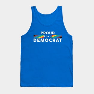 Proud to be a Democrat Intersectional Pride Flag Dark Version Tank Top